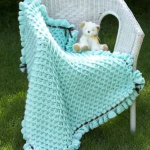 Crocodile Stitch Baby Blanket Crochet Pattern – 35" Square PDF